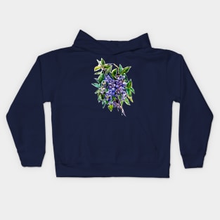 Blueberries Kids Hoodie